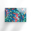 Blue Stained Abstract Tempered Glass Wall Art