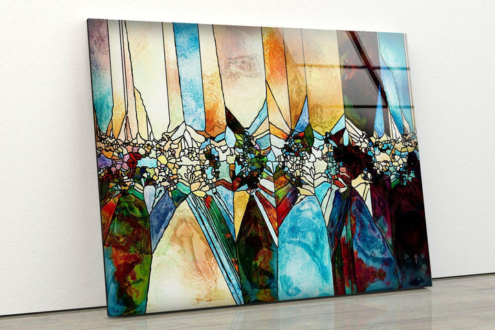 Fractal Abstract Colored Glass Wall Art Glass Printing Wall Art, Print photos on glass
