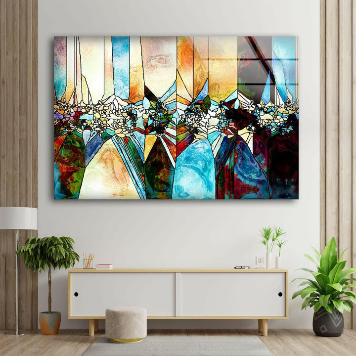 Fractal Abstract Colored Glass Wall Art art glass wall art, glass wall art pictures
