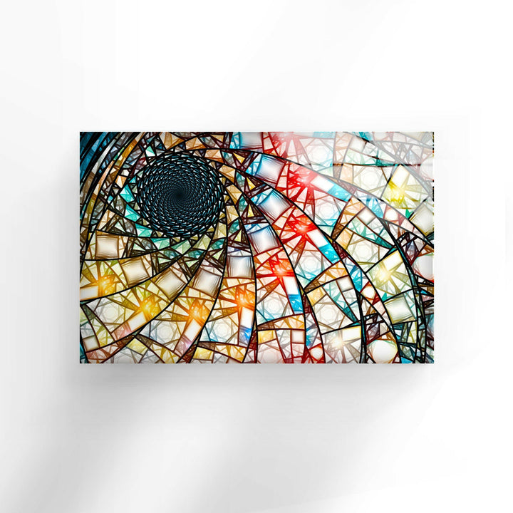 Stained Fractal Art Glass Wall Art stained glass wall art, stained glass wall decor