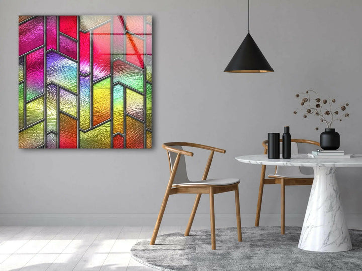 Pink & Yellow Stained Glass Wall Art art glass wall art, glass wall art pictures
