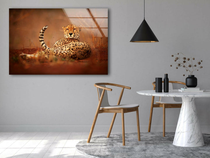 Cheetah in The Savanna Glass Wall Art art glass wall art, glass wall art pictures