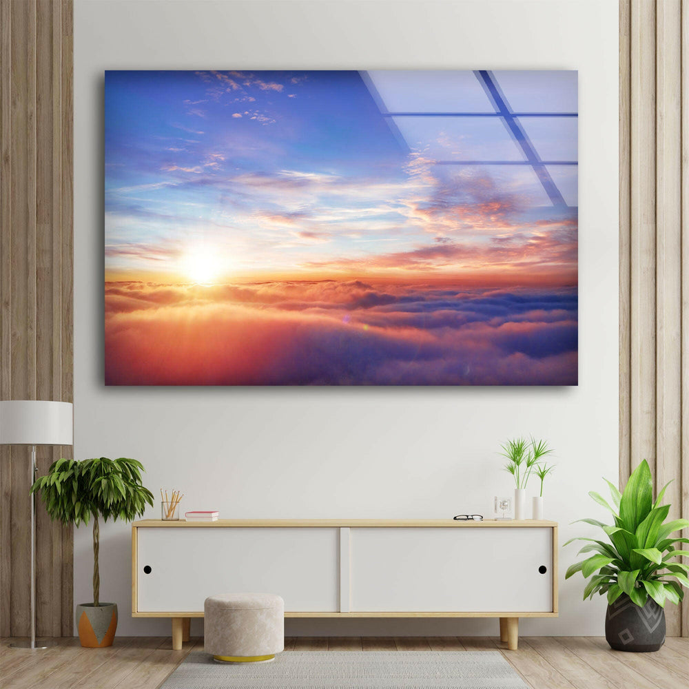 Enchanting Sky Glass Wall Art glass art painting, glass art for the Wall