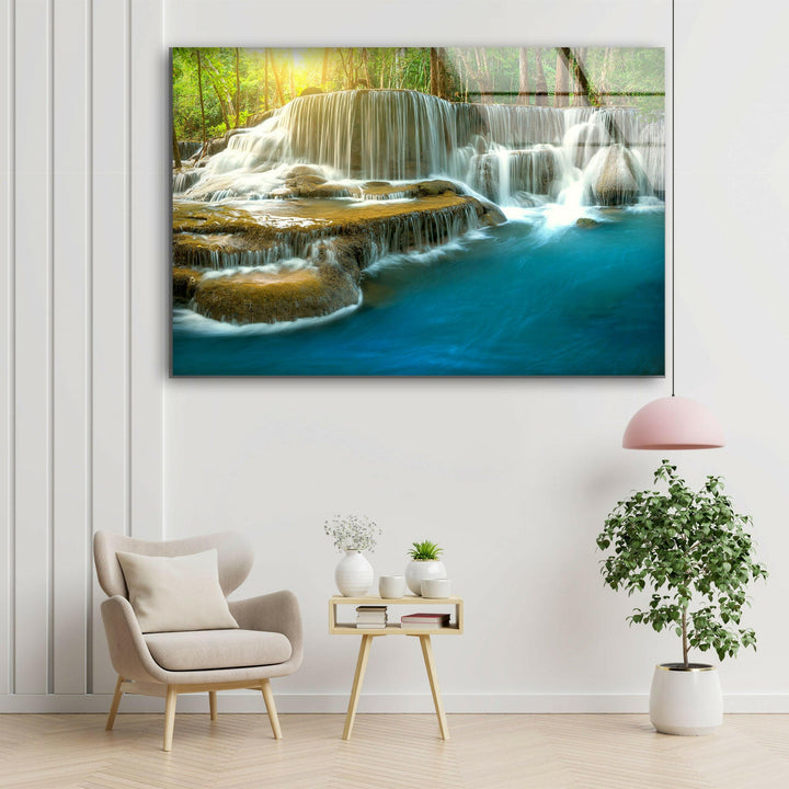 Deep Forest Waterfall Thailand landscape wall decor