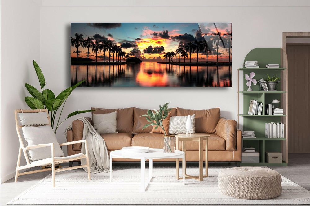 Miami Deering Estate Sunrise Glass Wall Art, art glass wall art, glass wall art pictures