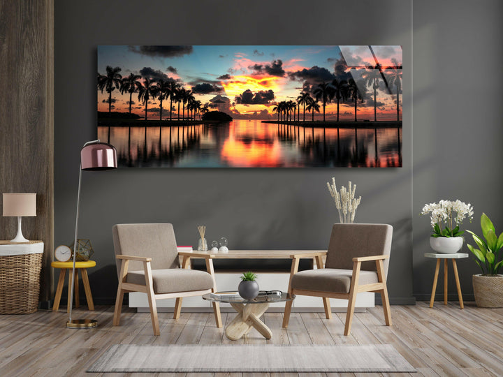 Miami Deering Estate Sunrise Glass Wall Art, glass pictures for Wall, glass prints wall art