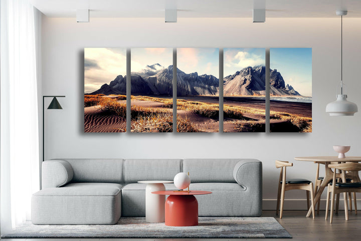 Iceland Colorful Seascape Glass Wall Art, photo print on glass, prints on glass wall art