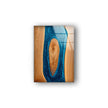 Wooden Blue Epoxy Pattern Glass Wall Art