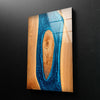 Wooden Blue Epoxy Pattern Captivating Abstract Glass Photo Art