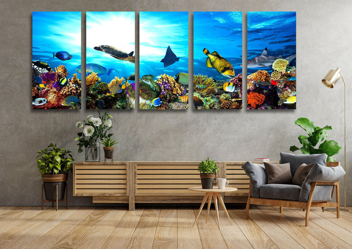 Ocean Life Glass Wall Art, art glass wall art, glass wall art pictures