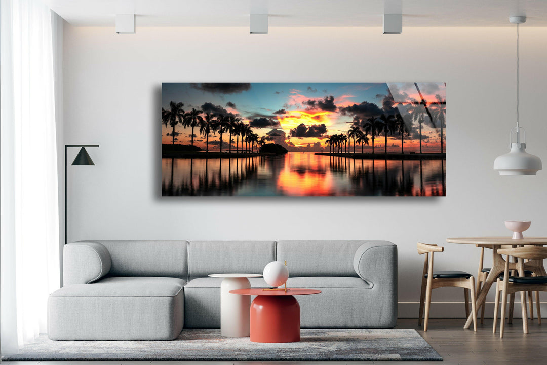 Miami Deering Estate Sunrise Glass Wall Art, glass image printing, glass prints from photos