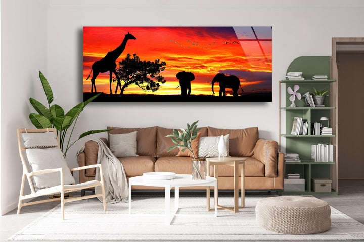 Safari Life, Sunset Glass Wall Art, Glass Printing Wall Art, Print photos on glass