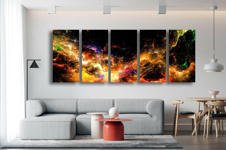 Cosmic Galaxy Abstract Glass Wall Art, print picture on glass, Tempered Glass Wall Art