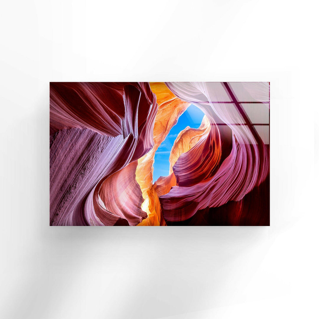 Lower Antelope Grand Canyon Tempered Glass  Wall Art