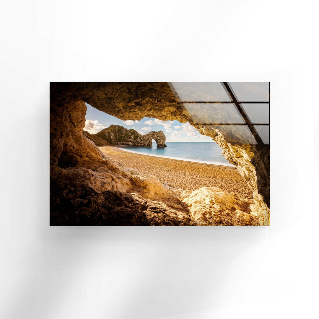 Durdle Door Rock Glass Wall Art glass pictures for Wall, glass prints wall art