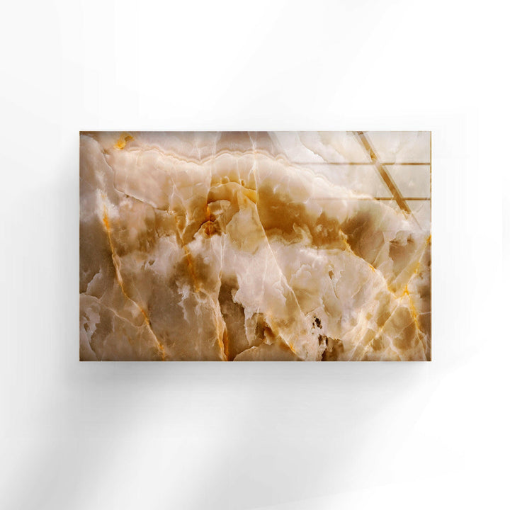 White Brown Marble Glass Wall Art glass photo prints, glass picture prints