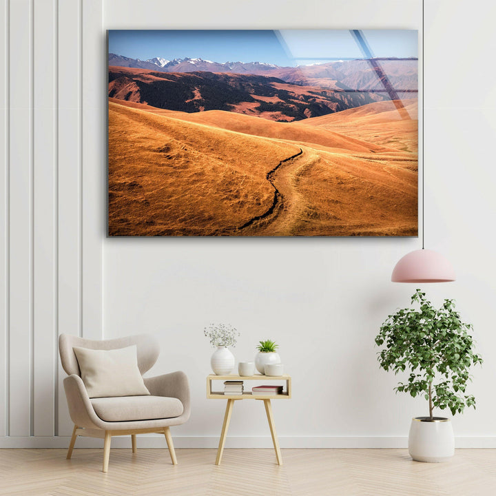 Almaty Kazakhstan Landscape Glass Wall Art glass pictures for Wall, glass prints wall art