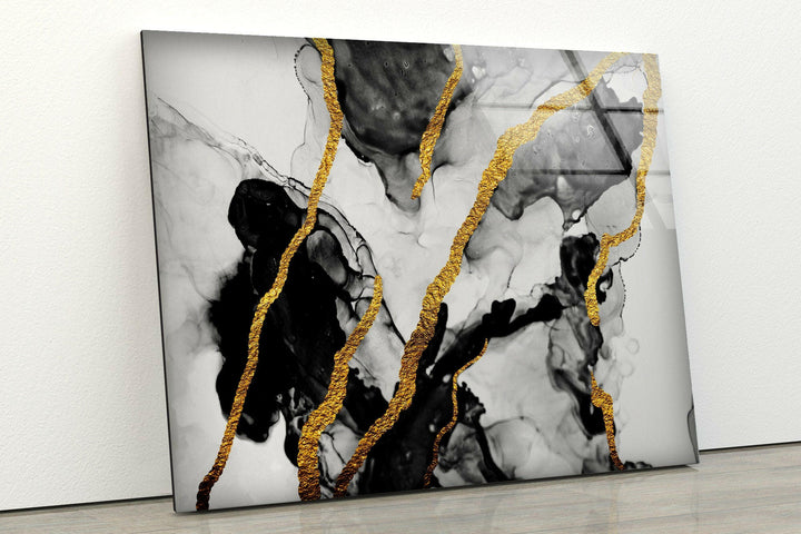 Smoke Black with Gold Wall Art