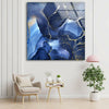 Alcohol ink Blue Abstract Glass Wall Art, glass image printing, glass prints from photos