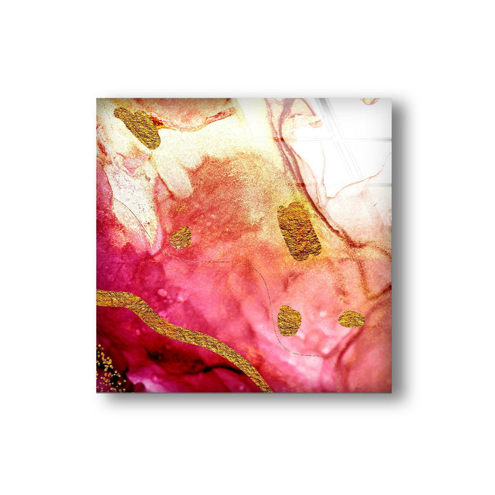 Luxury Pink Alcohol ink Glass Wall Art , glass image printing, glass prints from photos