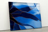 Blue Abstract Tempered Glass Wall Art