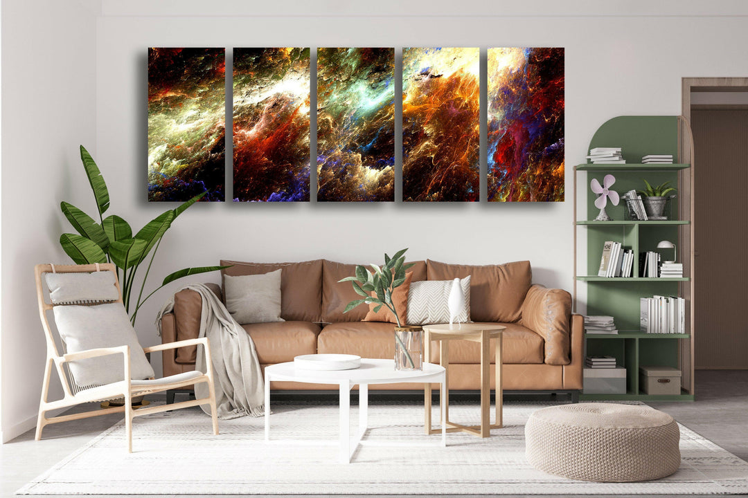 Colorful Cosmic Galaxy Glass Wall Art, Glass Printing Wall Art, Print photos on glass