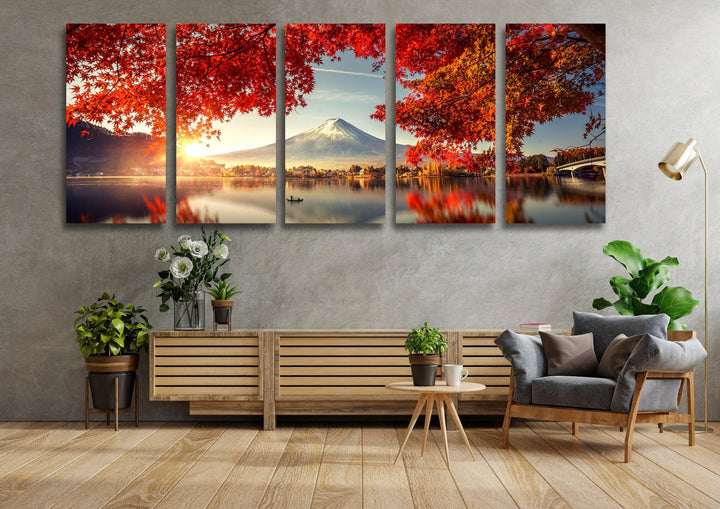 Fuji Mountain Glass Wall Art, glass photo prints, glass picture prints