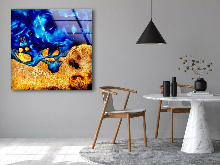 Epoxy Resin and Wood Glass Wall Art photo print on glass, prints on glass wall art
