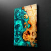 Green Epoxy Resin Wood Elegant Glass Photo Prints for Decor