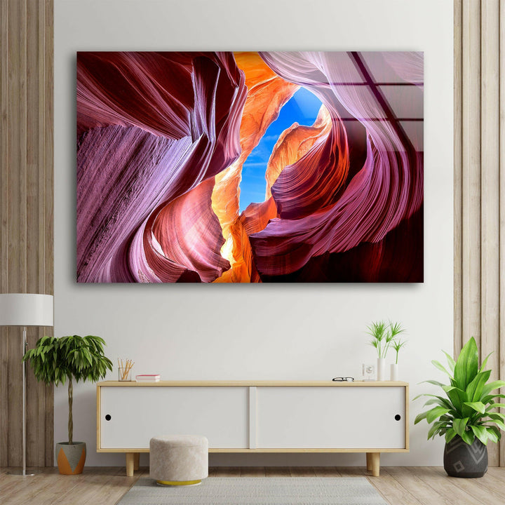 Lower Antelope Grand Canyon Glass Printing Wall Art