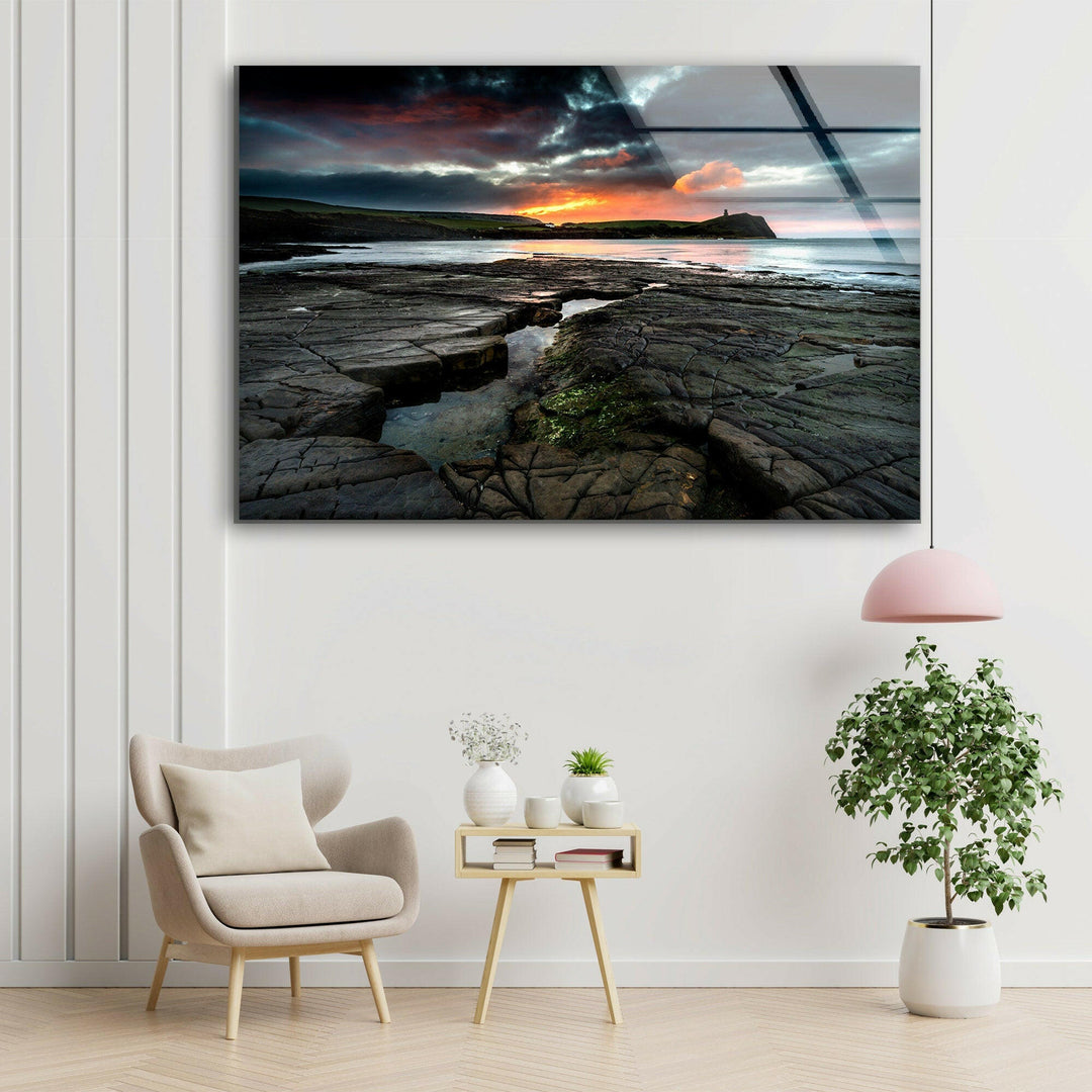 Kimmeridge Bay Glass Wall Art glass image printing, glass prints from photos