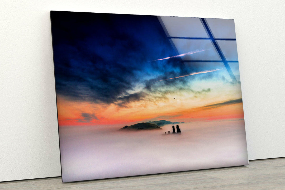 Clouds Above The Mountains Glass Wall Art glass image printing, glass prints from photos