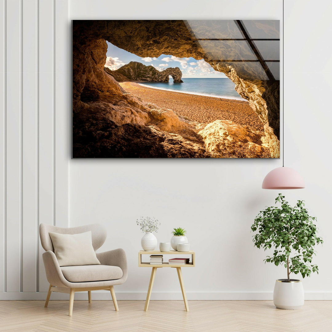 Durdle Door Rock Glass Wall Art glass photo prints, glass picture prints