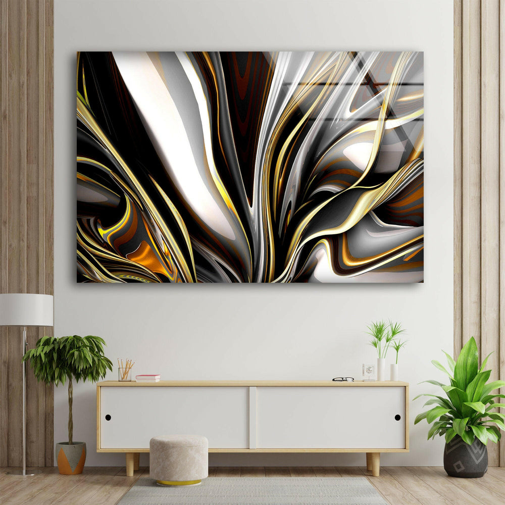 Modern Abstract Glass Wall Decor Prints