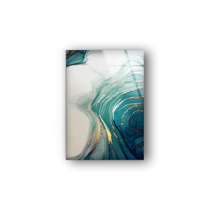 White Gold Marble Abstract Glass Wall Art glass image printing, glass prints from photos