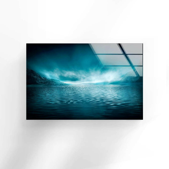 Full Moon Rising Glass Wall Art custom glass photo prints, large glass prints