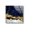 Alcohol Ink Blue Marble Tempered Glass Wall Art