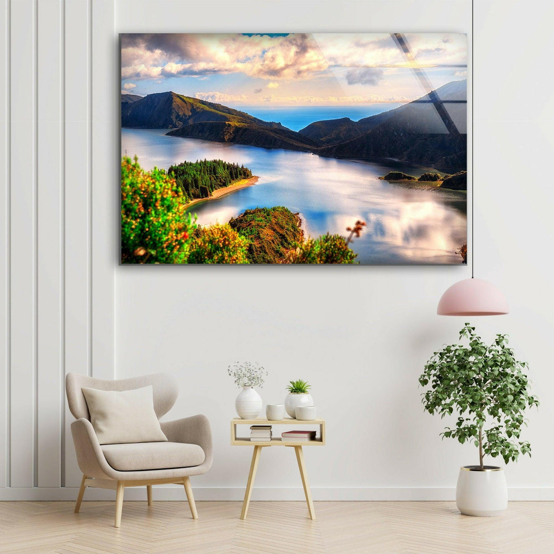 Sao Miguel Island Azores Glass Wall Art print picture on glass, Tempered Glass Wall Art