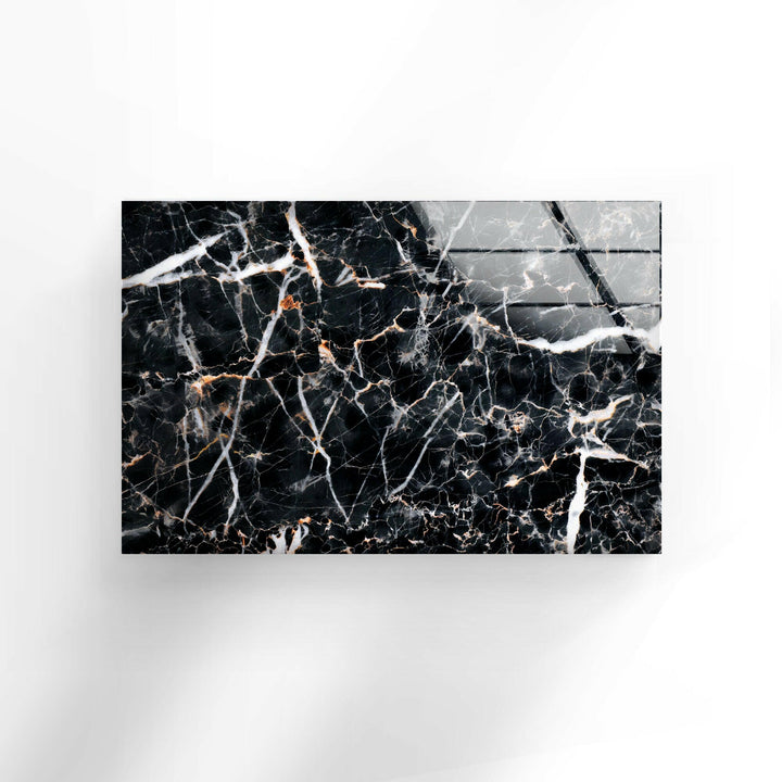 Black Abstract Marble Decor Glass Wall Art stained glass wall art, stained glass wall decor