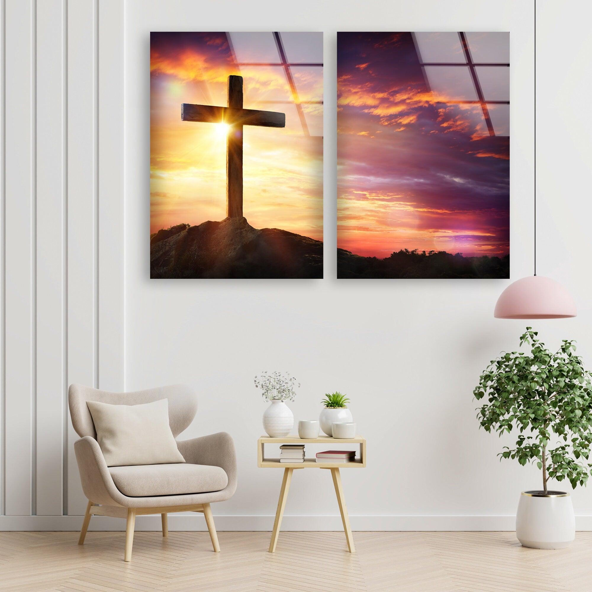 Jesus Cross Glass Wall Art - MyPhotoStation.com