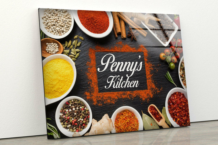 Personalized Kitchen Tempered Glass Wall Art