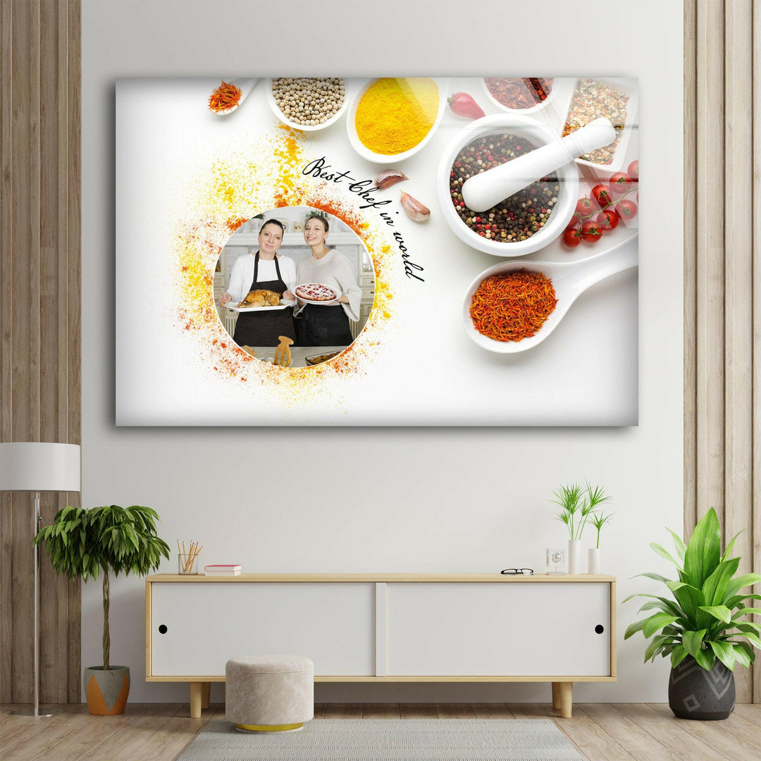 Personalized Kitchen Glass Wall Art