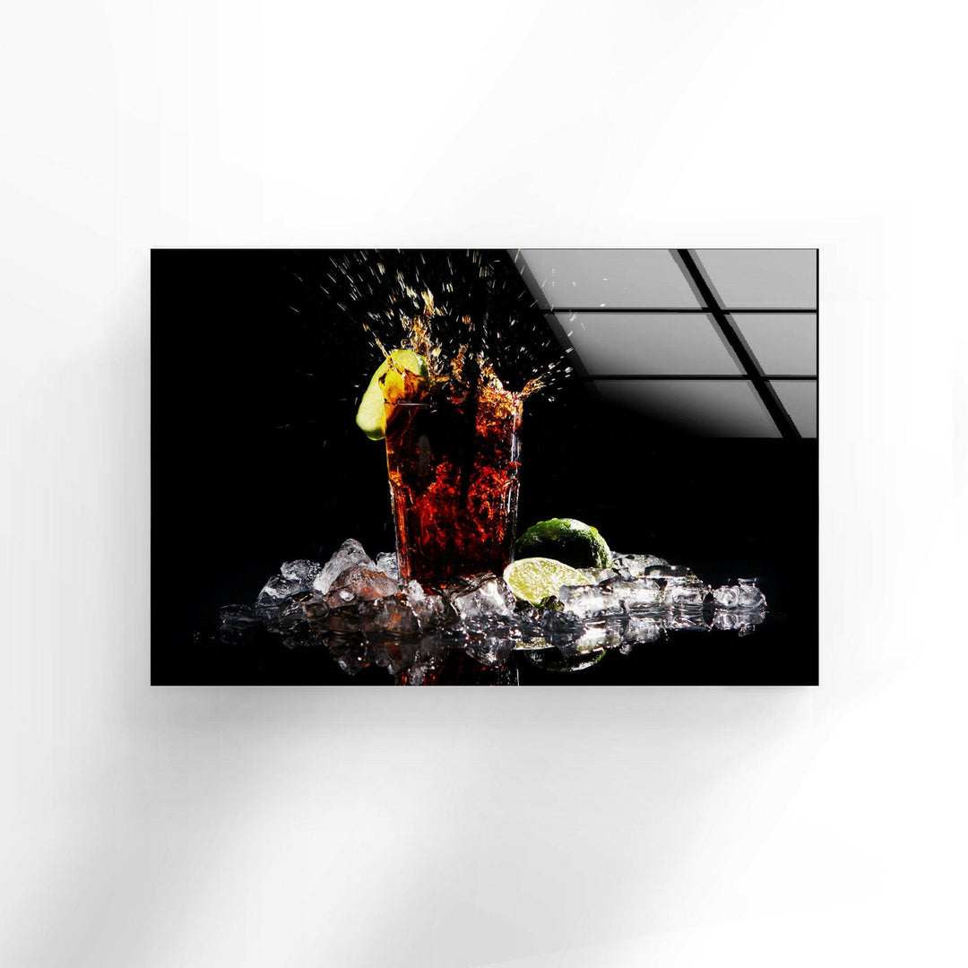 Drink Kitchen Glass Wall Art, custom glass photo prints, large glass prints