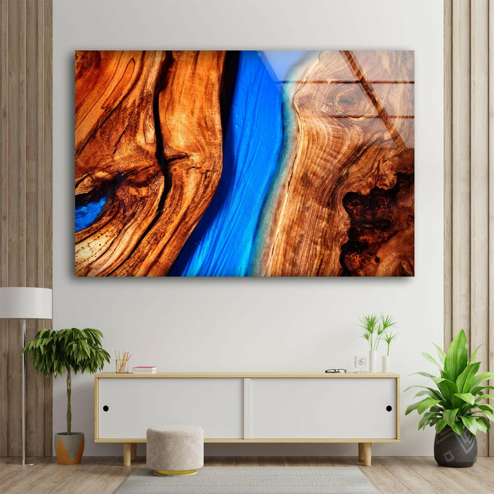 Abstract Wall Art Printed on Glass