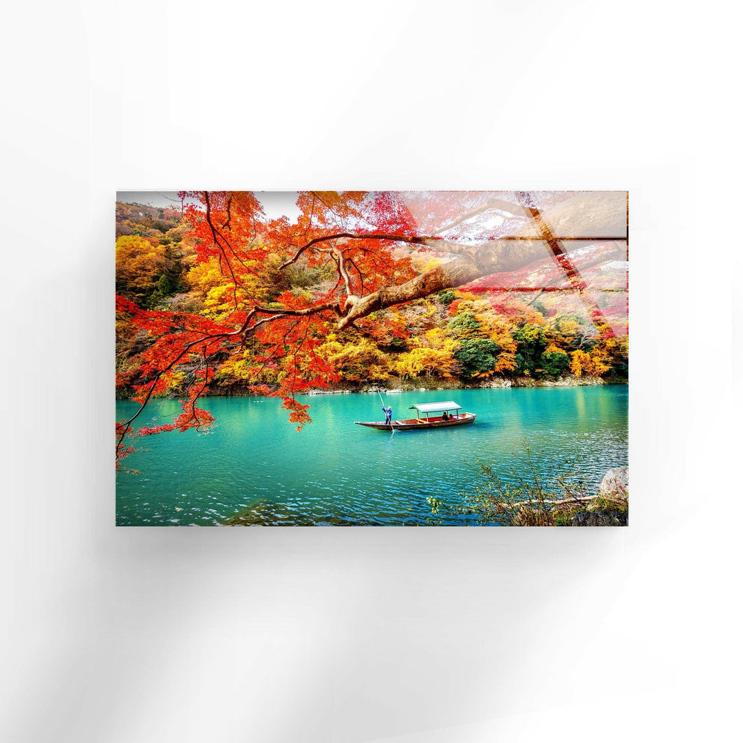 Kyoto Autumn Glass Wall Art custom glass photo prints, large glass prints