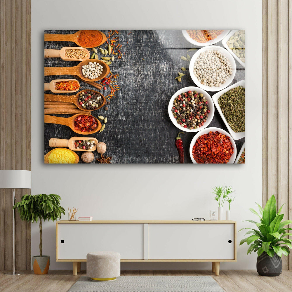 Chili Food Glass Wall Art, picture on glass wall art, photos printed on glass