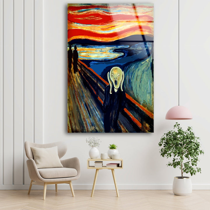 Edvard Munch The Scream Vibrant Glass Print Wall Art Pieces