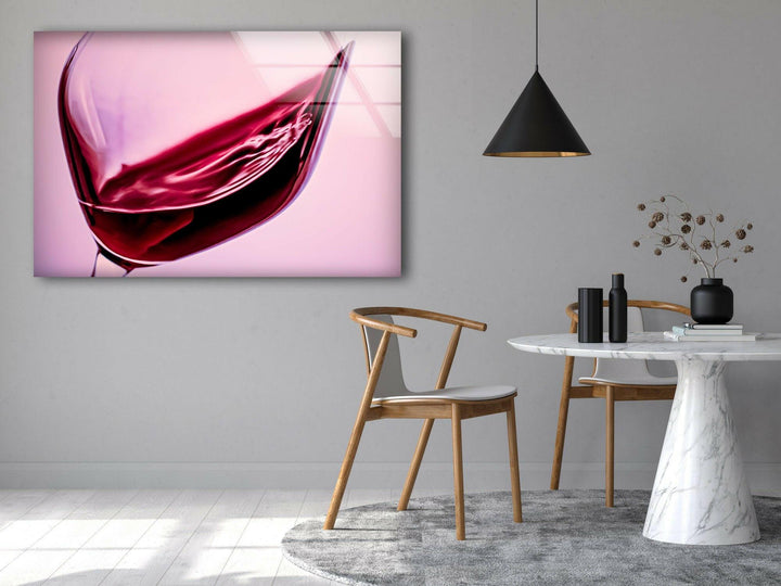 Red Wine Kitchen Glass Wall Art, glass image printing, glass prints from photos