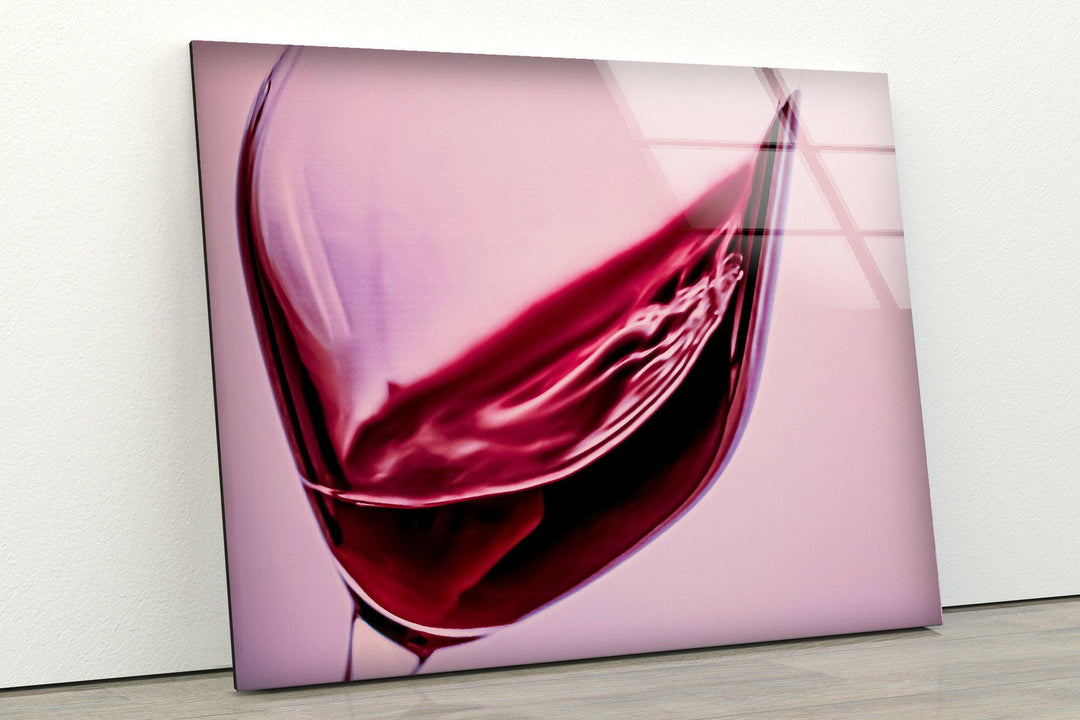 Red Wine Kitchen Glass Wall Art, photo print on glass, prints on glass wall art