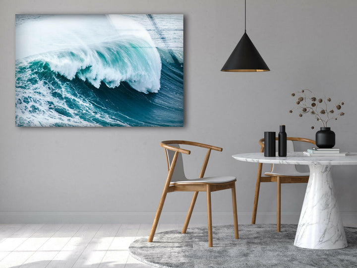 Ocean Waves Landscape Glass Wall Art glass image printing, glass prints from photos